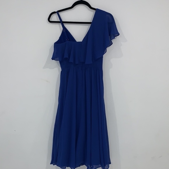 DRESS the Population Sapphire Claudia Ruffle Fit and Flat Midi Dress size XS - Picture 6 of 16